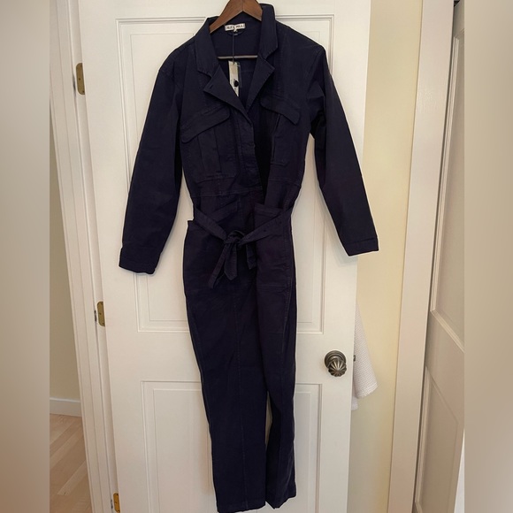 Alex Mill Expedition Jumpsuit in washed twill, deep navy - Picture 3 of 5